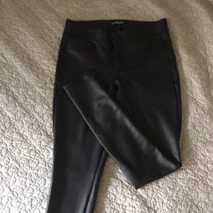 Black Faux Leather Pants